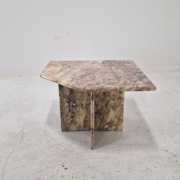 Table basse ou table d'appoint en marbre italien, années 1970
