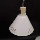 White flexible aluminor chrome and sheet metal table lamp 1970 pop art design