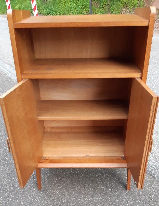 Golden oak bookcase 1950