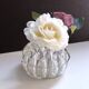 Vase pique-fleurs boule verre épais style art Déco