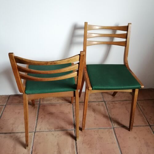 Paires de chaises années 50-60