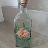 Glass carafe with floral pattern