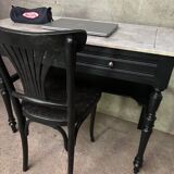coiffeuse ancienne en marbre ou bureau noir