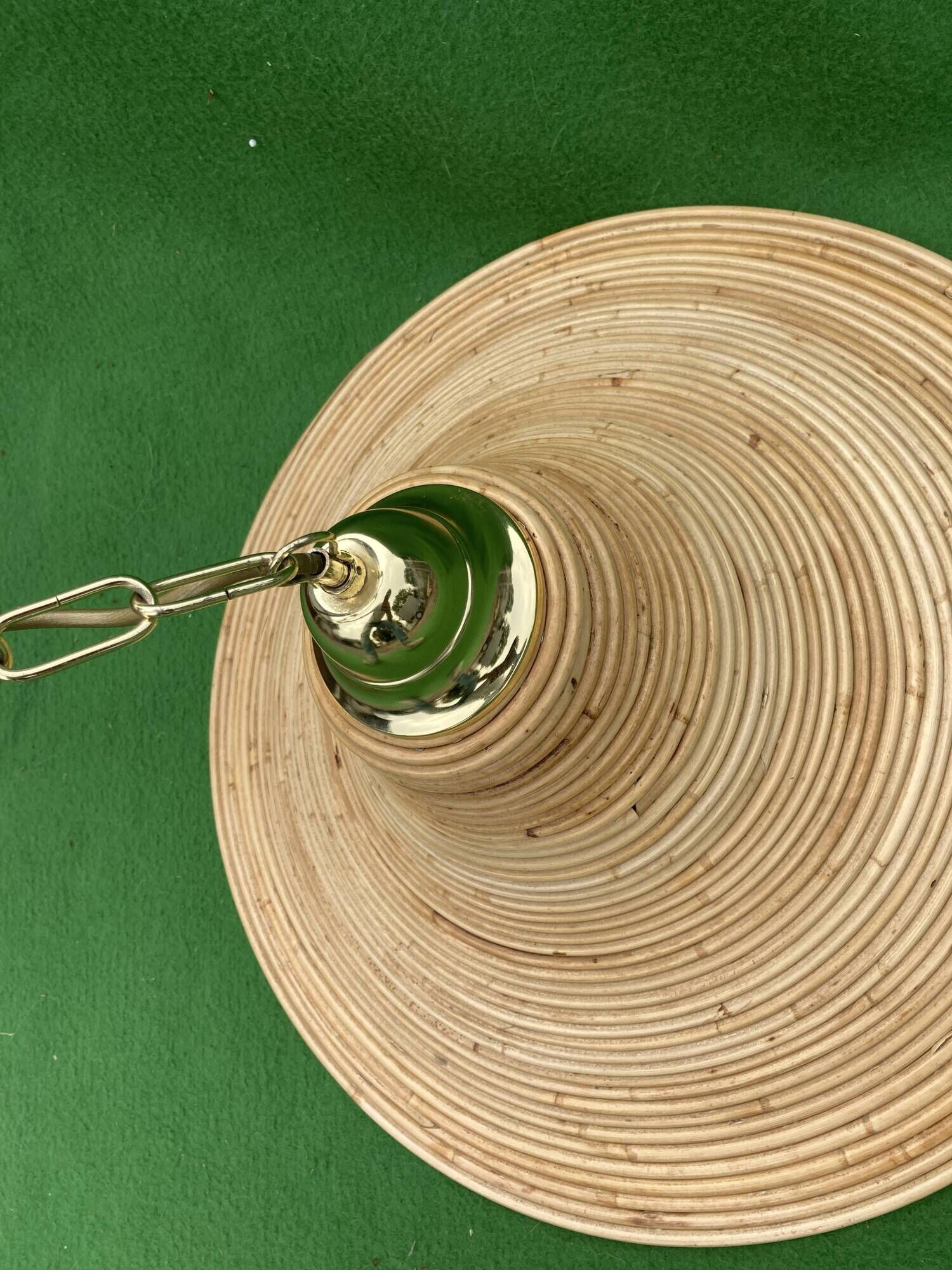 Pencil reed rattan wicker pendant lamp