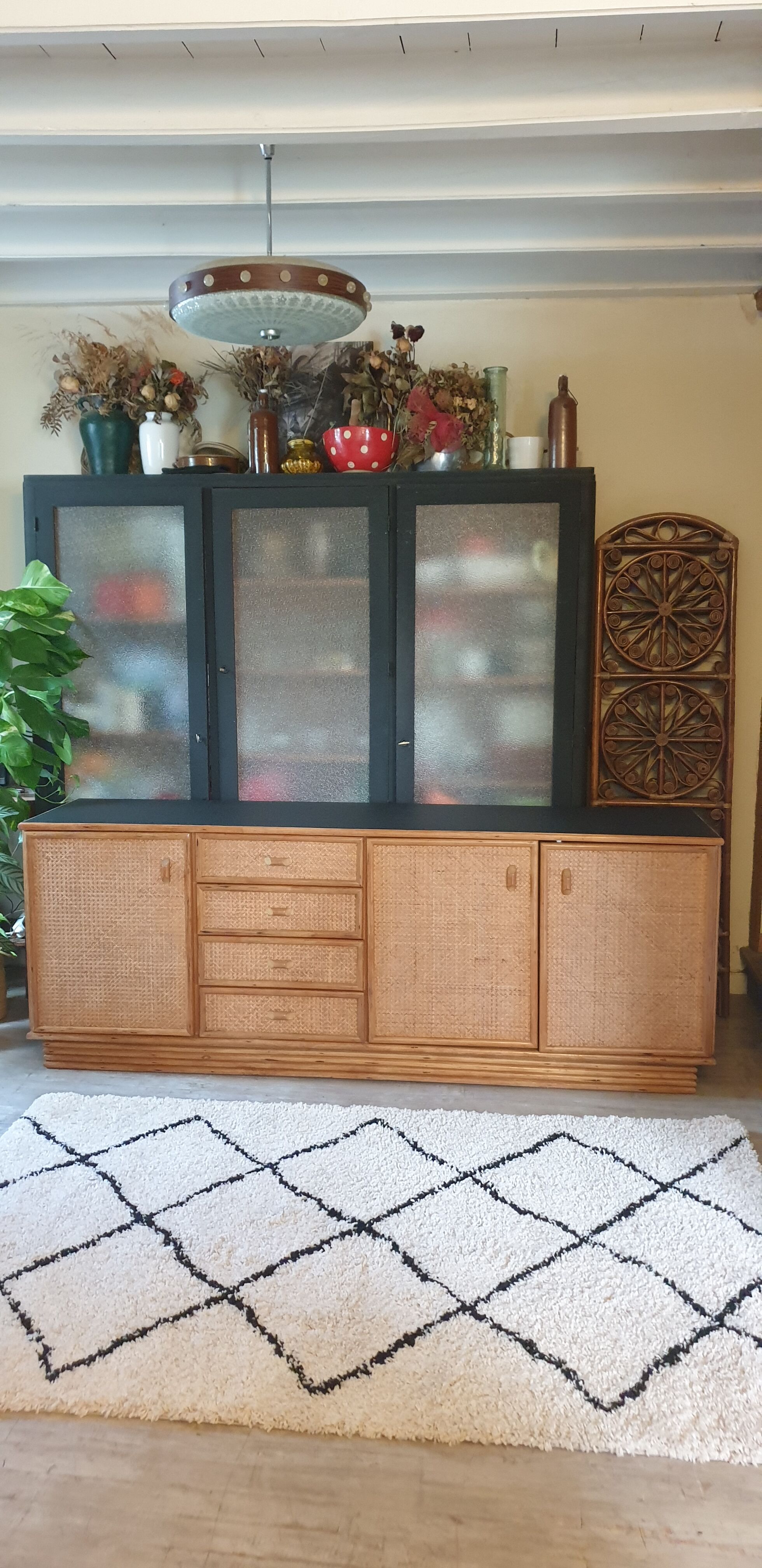 Bamboo and canning sideboard