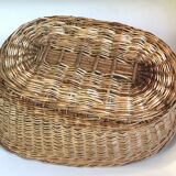 Vintage rattan wicker basket popular art laundry basket