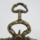 Old pair of chenets, fire dog in bronze and French neoclassical cast iron