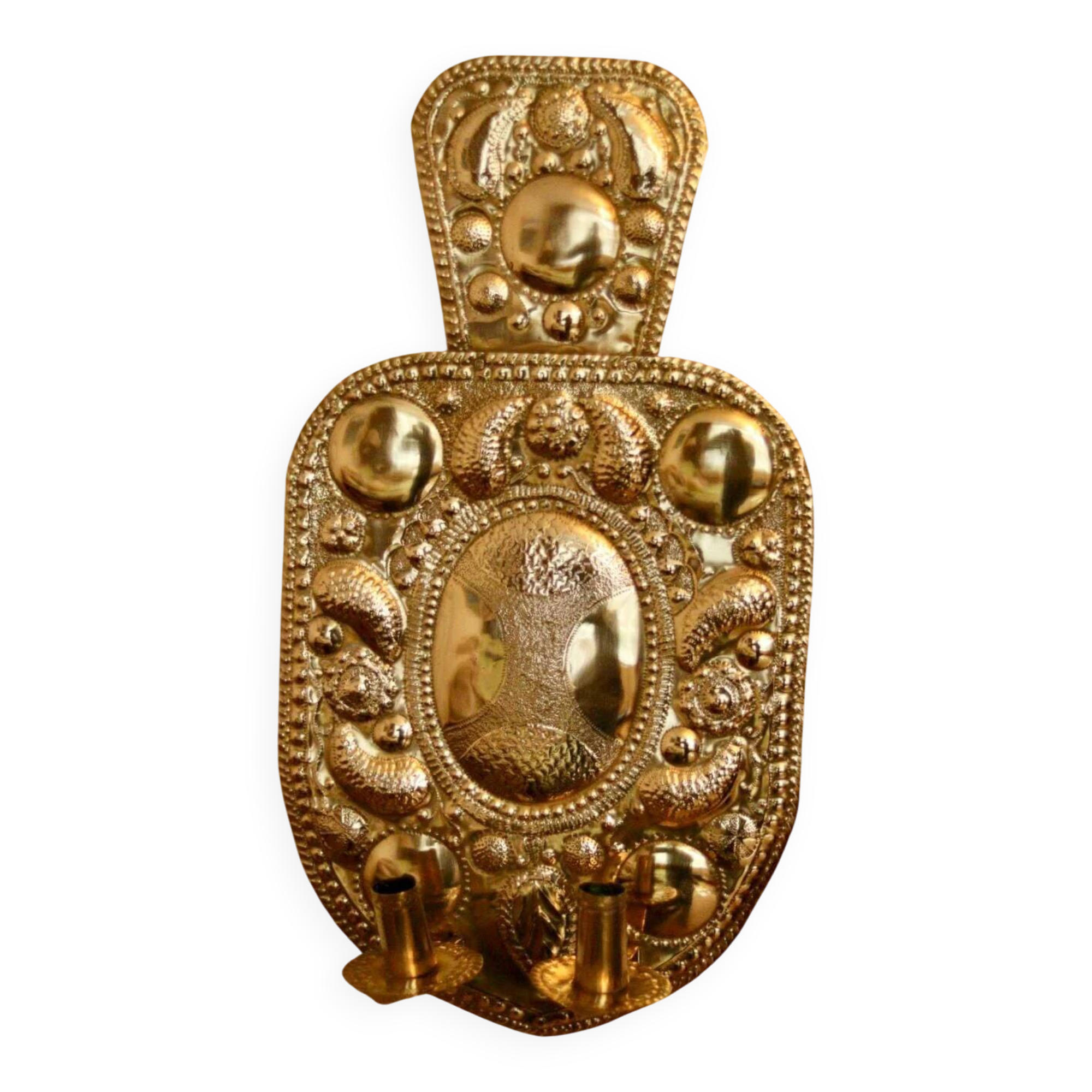 Grande applique murale suédoise en laiton du milieu du siècle