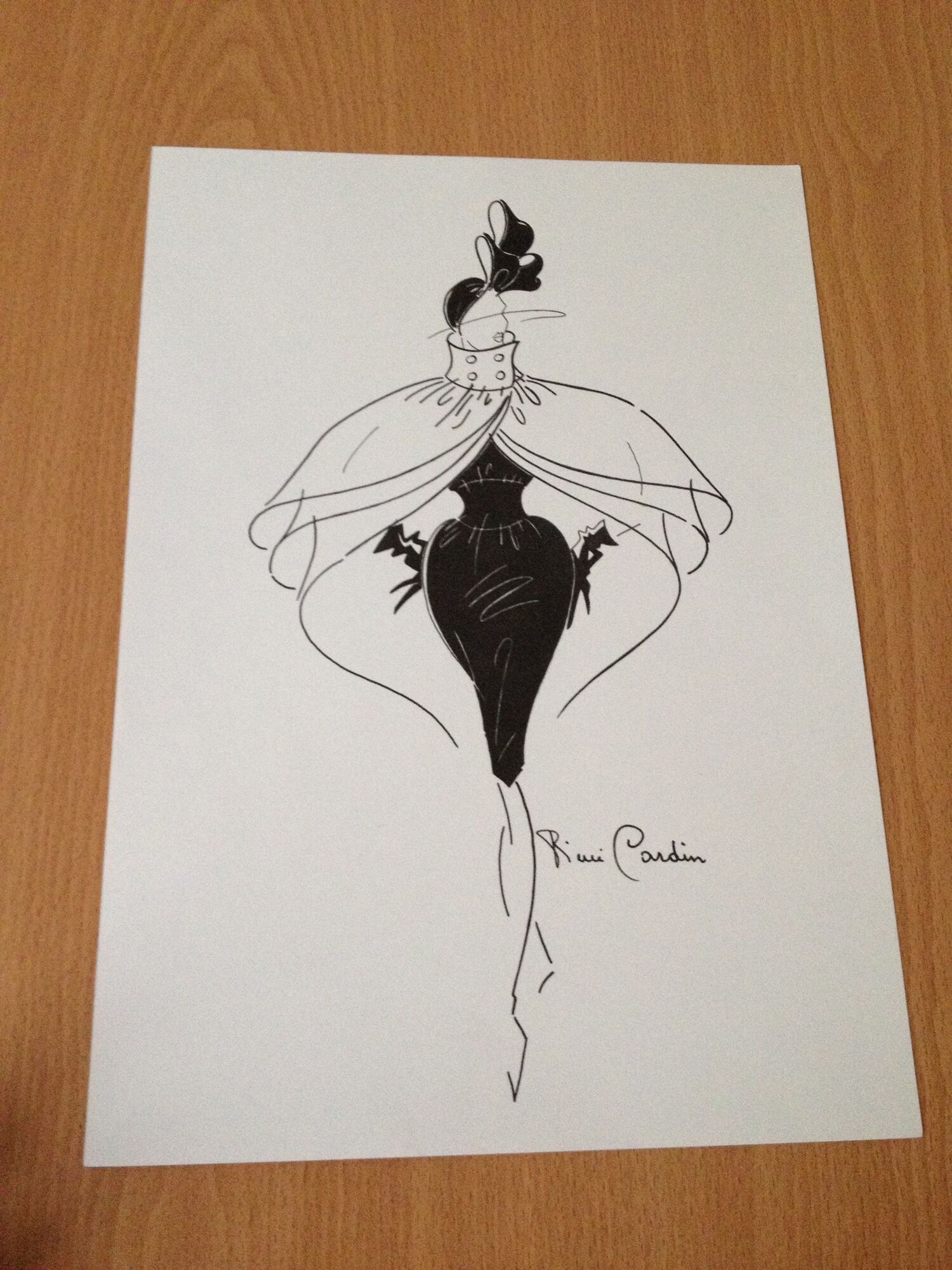 Nice press fashion illustration Pierre Cardin of the 90s