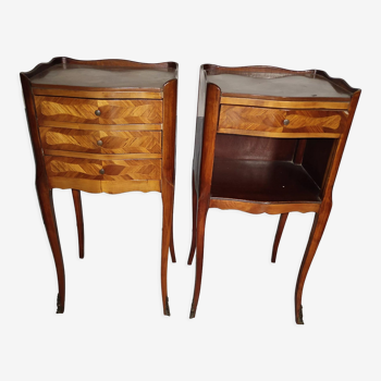 Pair of Louis XV style bedside tables