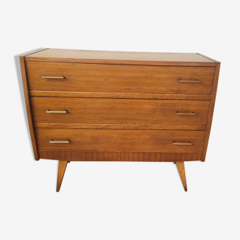 Commode vintage en bois pieds compas