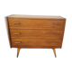 Vintage wooden chest of drawers compass feet
