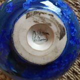 Marius Bessone vase signed enamelling with nucleations