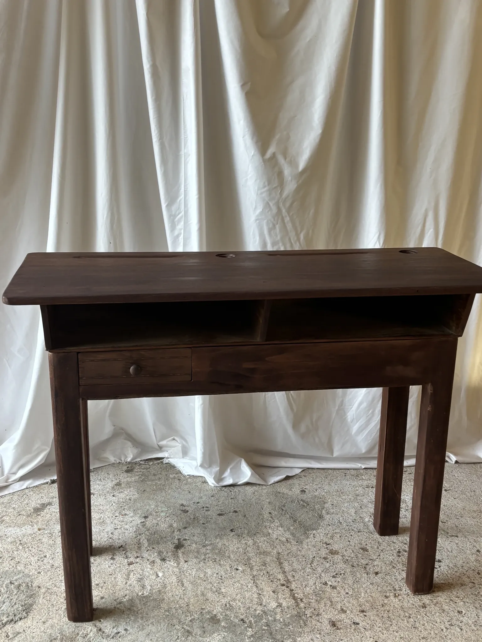Dark wood secretary desk