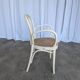 Vintage Thonet Style Dining Chair: White Beech Bentwood Cane Seat