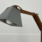 Lampe articulée constructiviste en bois et métal