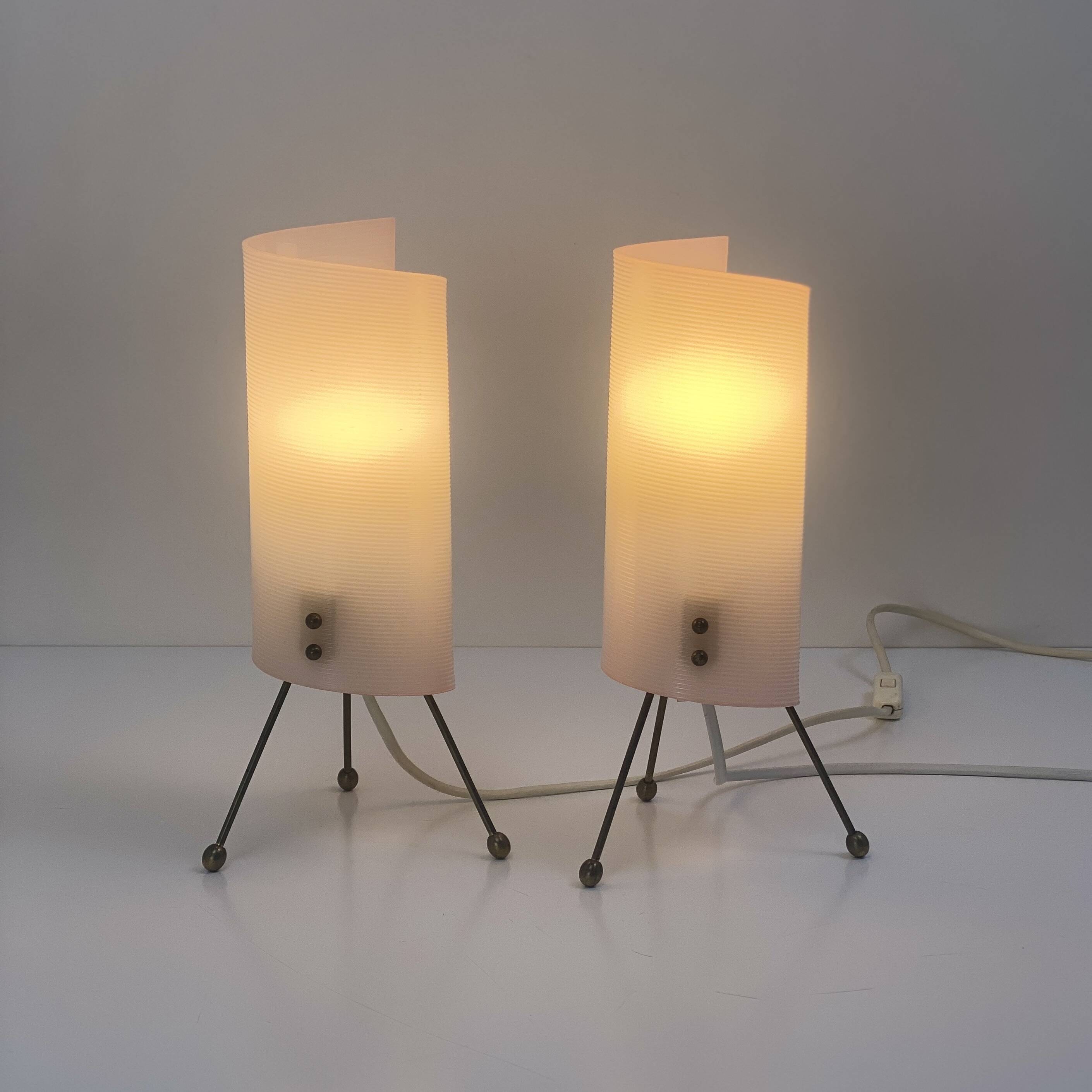 Pair of vintage tripod lamps, 1960s