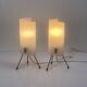 Paire de lampes tripodes vintage, 1960s
