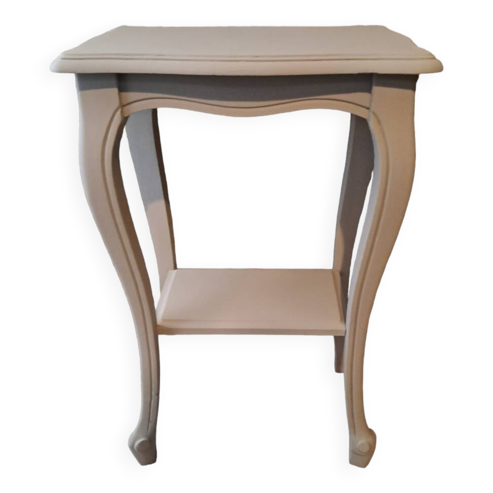 Console in gray painted wood with a lower tray 1920