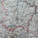 Printed in 1928, map of Luxembourg
