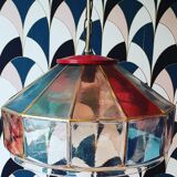 Suspension en verre et laiton
