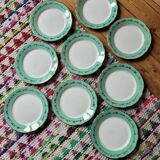 Set of 9 Manufrance flat plates