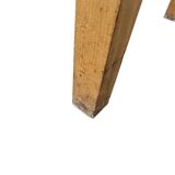 Vintage wooden table with a mint green top.