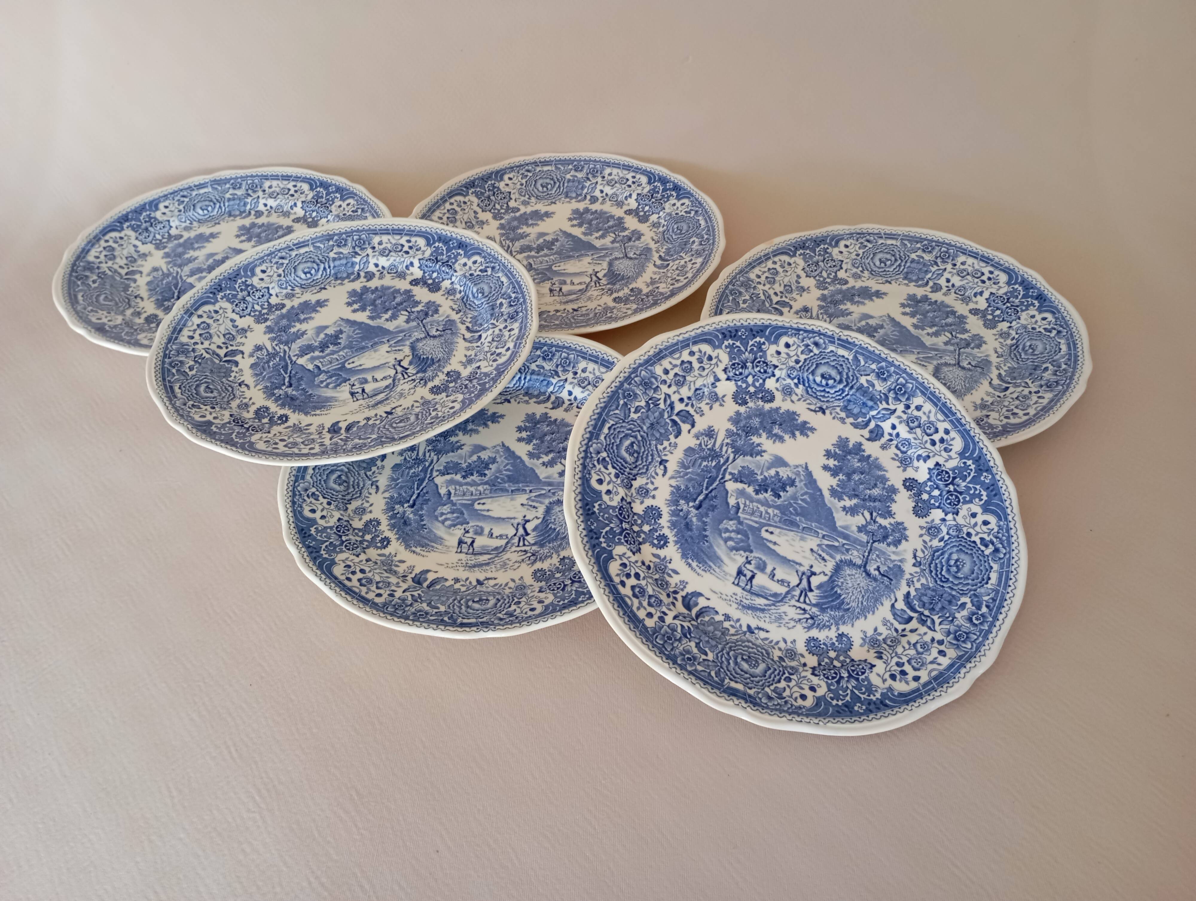 Burgenland blue flat plates Villeroy & Boch