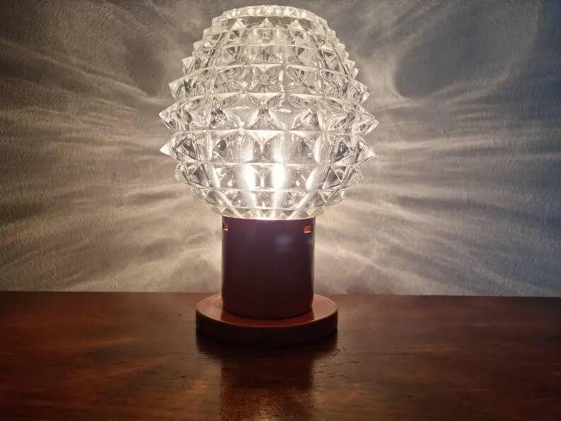 Set of Six Table Midcentury Table Lamps, Kamenicky Senov, 1970s