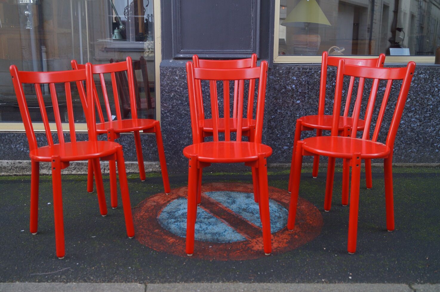 Suite de 6 chaises design 1980