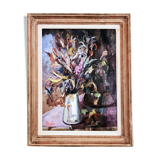 Tableau nature morte signé J.Ouvrier
