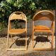Pair of folding wooden chairs from the 50s
