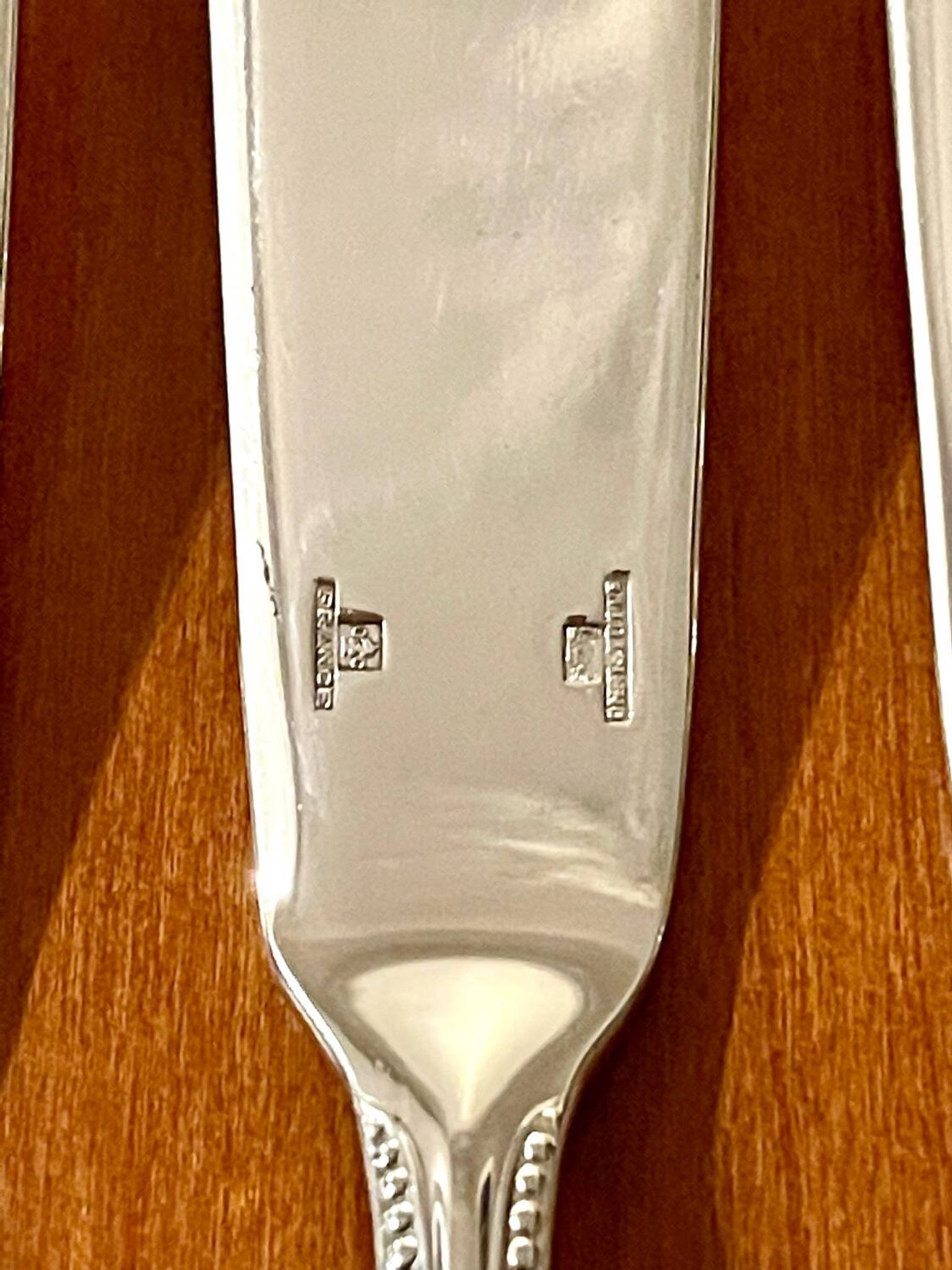Christofle Perles 12-piece fish cutlery set, excellent condition