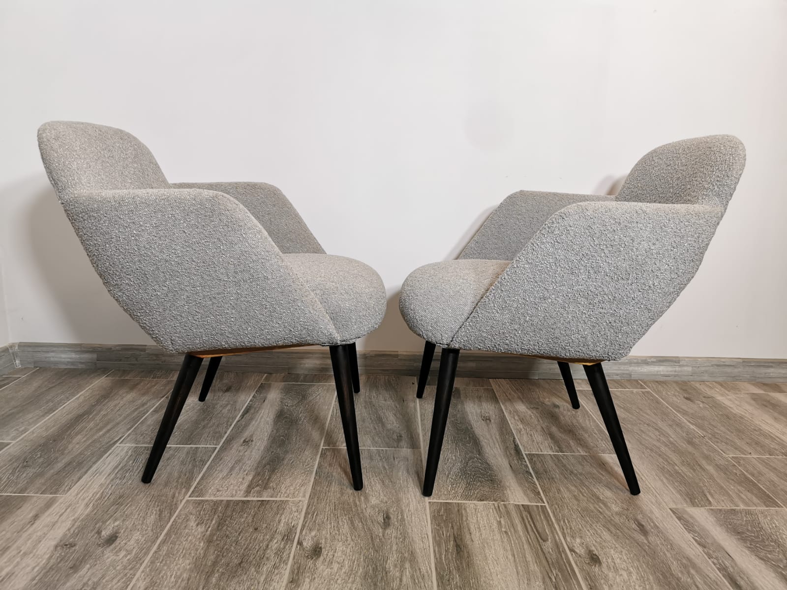 Mid-century restored pair of armchairs