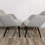 Mid-century restored pair of armchairs
