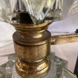 Pair of 1930s wall lights, Italian work, Murano glass and brass
