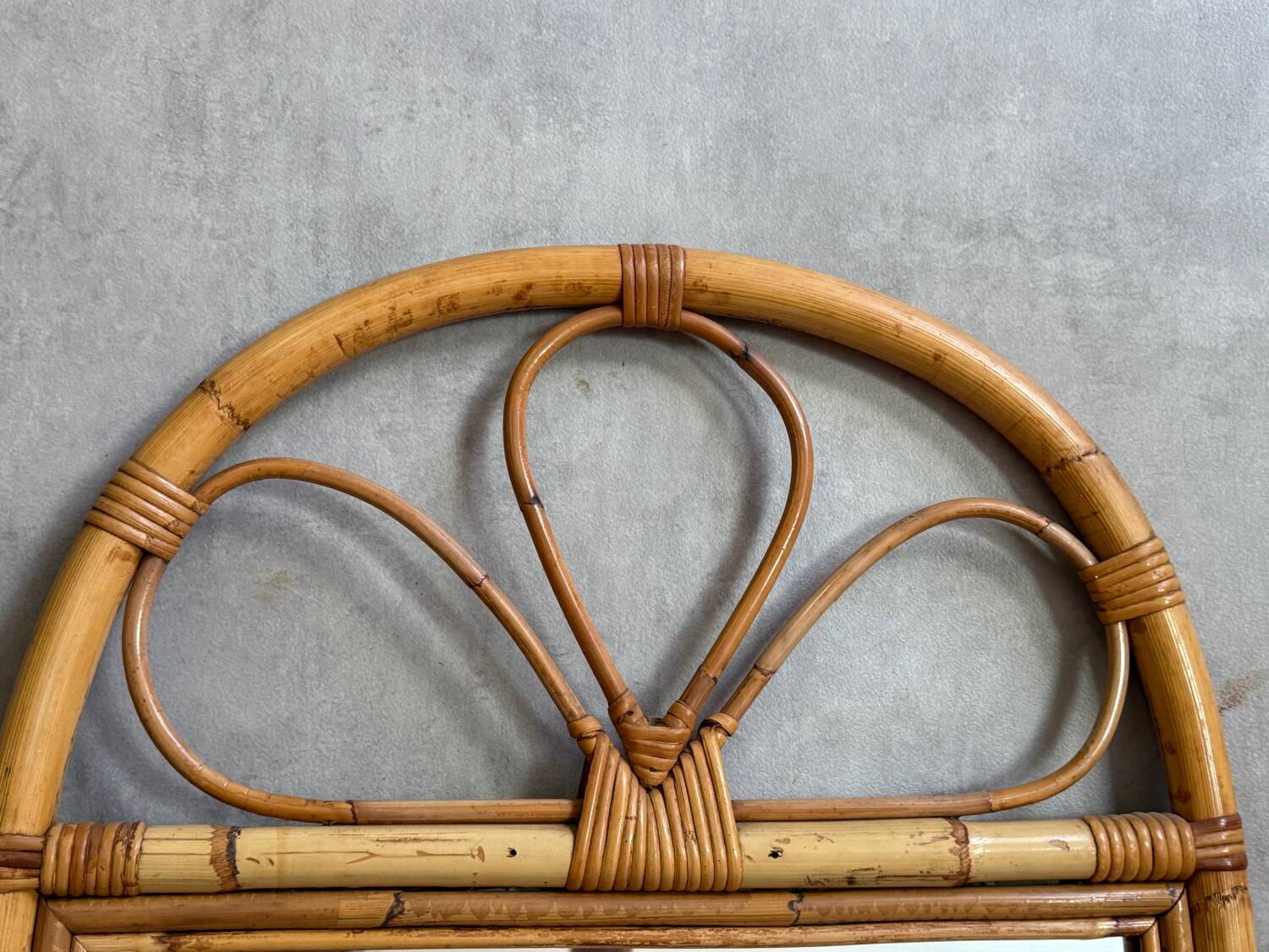 1960s Rattan Mirror France