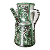 Domingo Punter, large pitcher with 3 handles, ceramic, signed, Spain 1960
