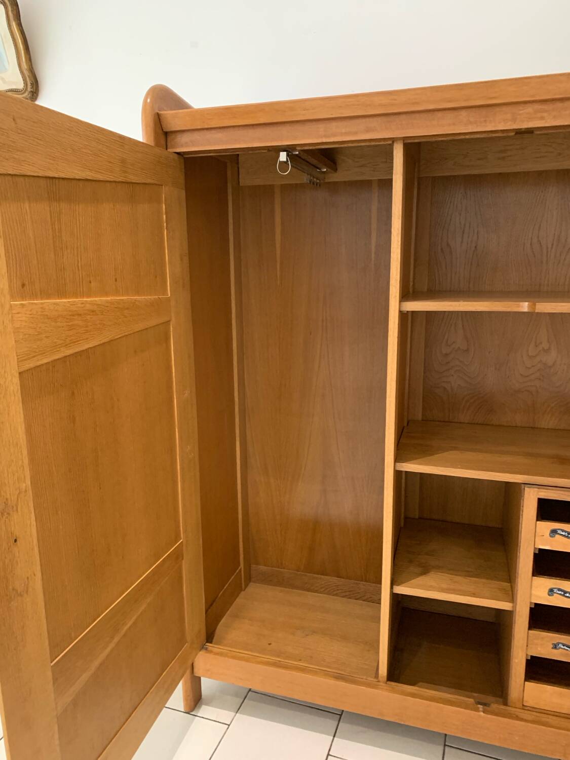 Vintage Modernist Oak Wardrobe Circa 1950