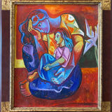 Womenoil on canvas by samuel veksler