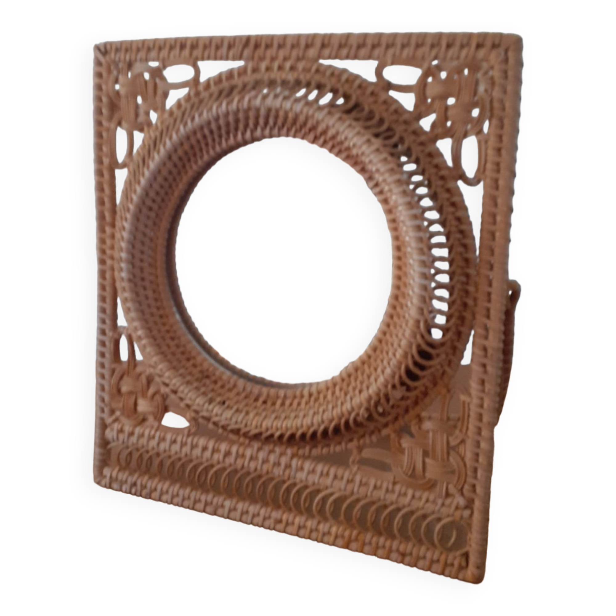 Wicker mirror