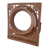 Wicker mirror