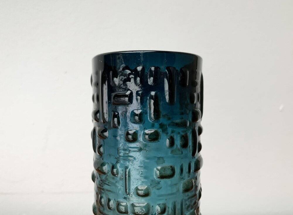 Brutalist Glass Bulb Vase Mid-Century Model F231 by Emil Funke for Gral