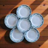 Antique ironstone plates signed Moulin des Loups "Provence"