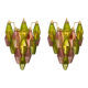 Murano Glass Poliedri Sconces, Italy, 1980s - Set of 2