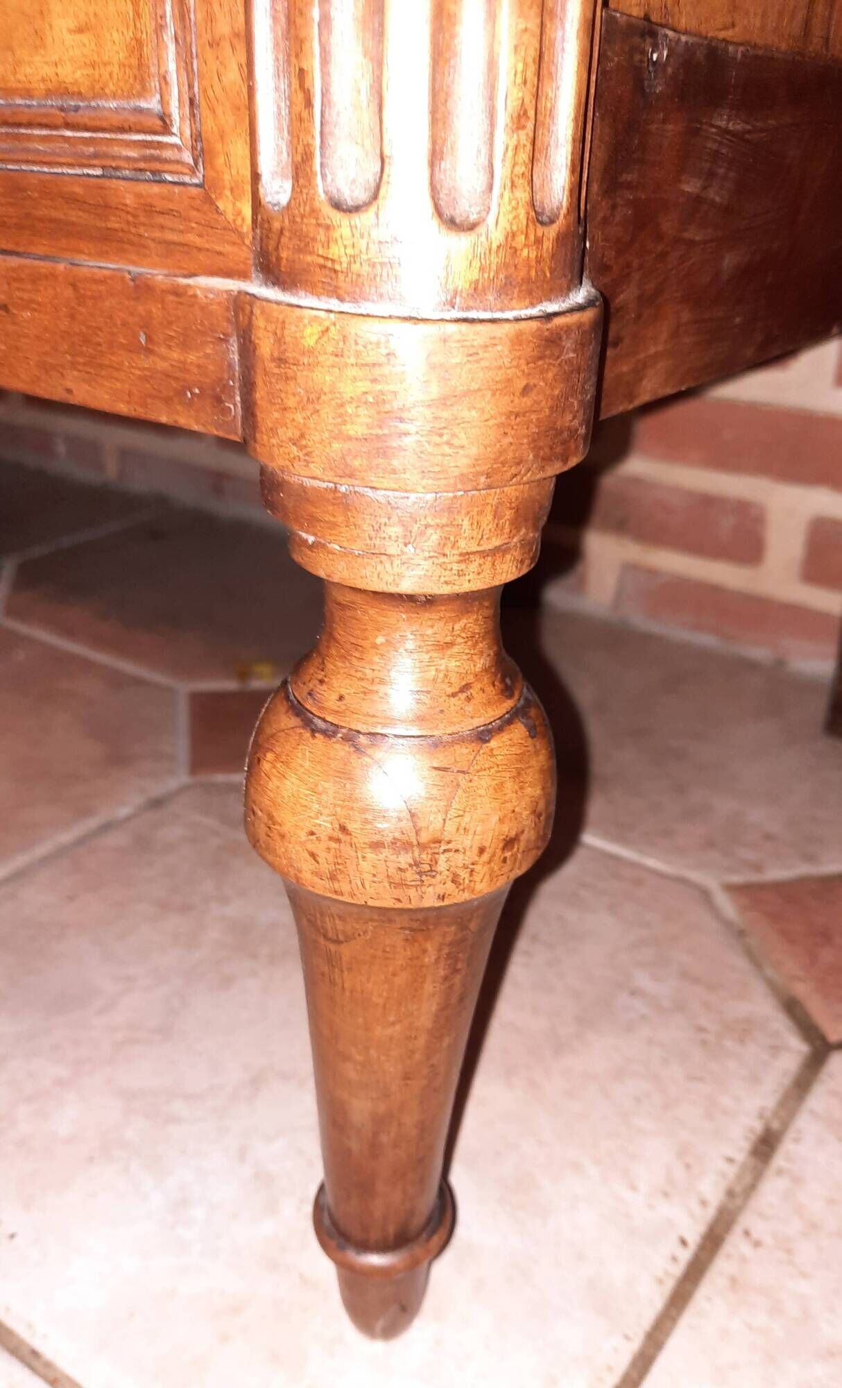 Louis XVI period mahogany chest of drawers