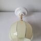Wall lamp in opaline, brass and porcelain