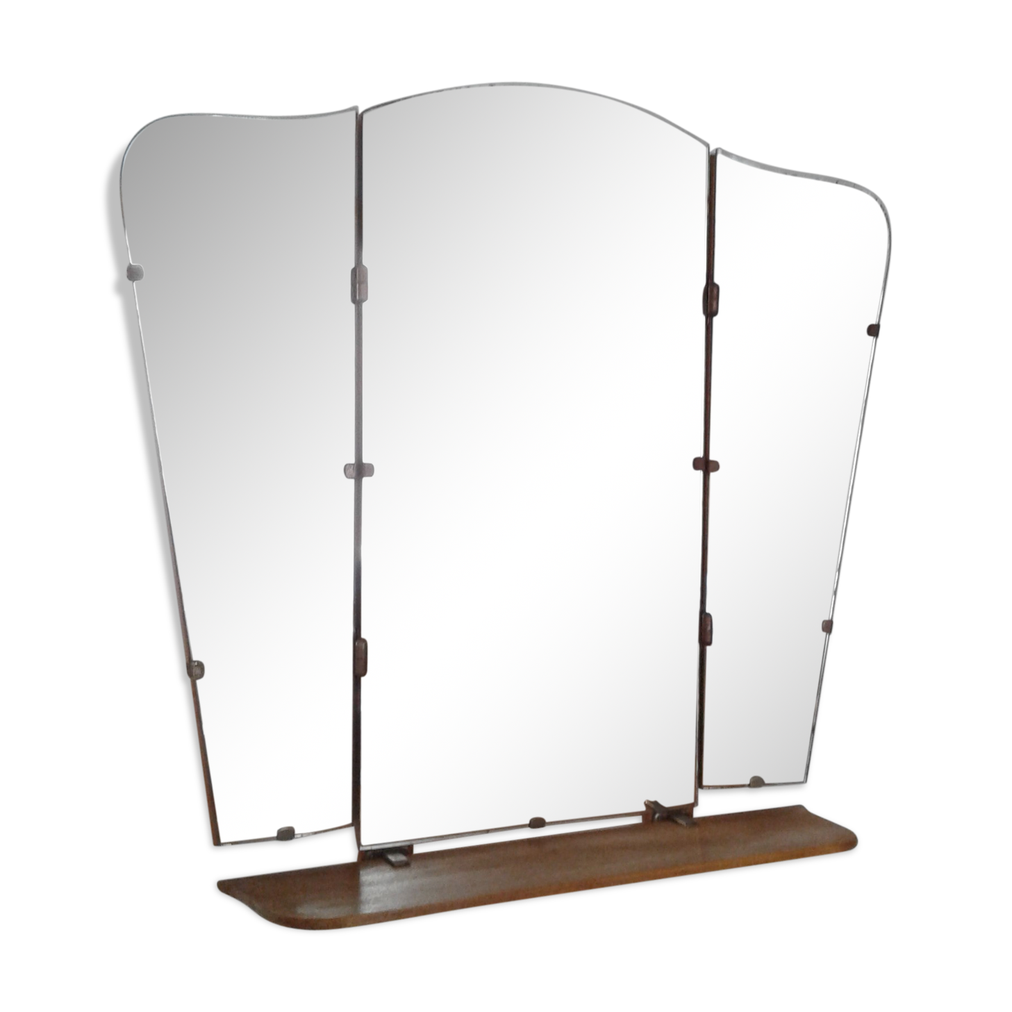 Mirror triptych with tablet 60x65cm