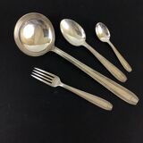Silver metal housewife Dixi Art deco 37 pcs