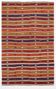 Kilim Mid Century Modern Red & Blue Vintage Rug, 151x244Cm